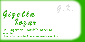 gizella kozar business card